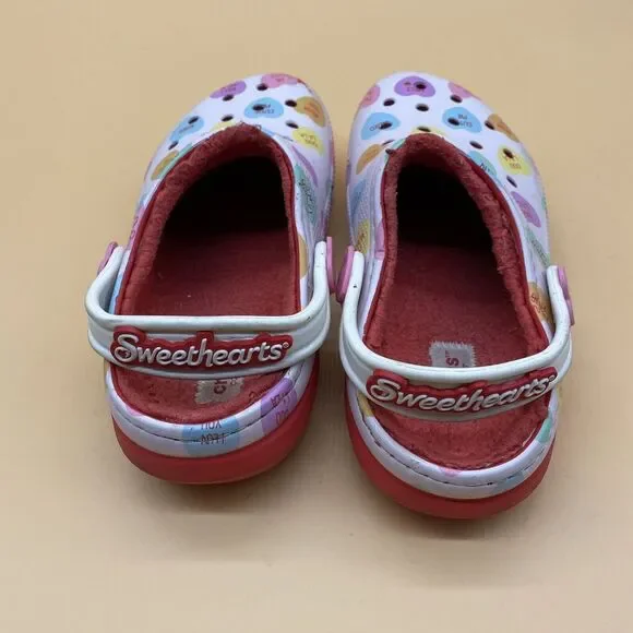 Sweethearts Crocs Big Childrens US Size J1 - Fur Lined Limited Edition - Picture 4 of 6